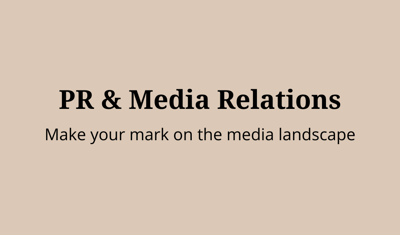 PR & Media Relations